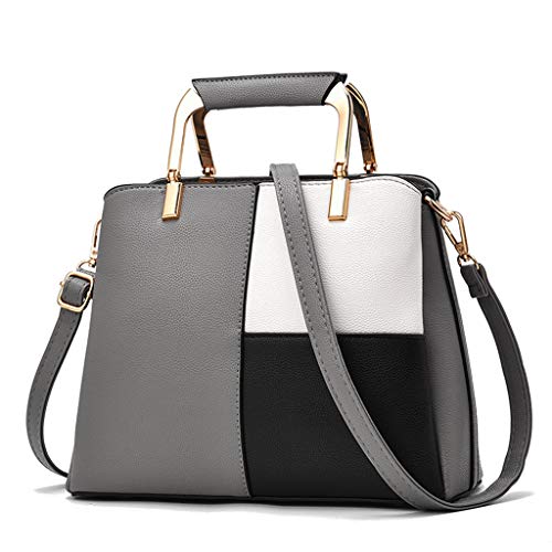 BEBIKR Unterarmtaschen für Damen, Geldbörse, Schultertasche, Kuriertasche, Hobo-Umhängetasche, Top-Griff, grau von BEBIKR