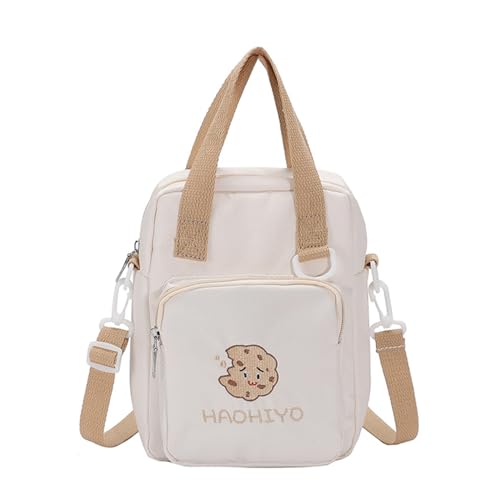 BEBIKR Unterarmtaschen für Damen, Mädchen, süße Kuriertasche, kleine Umhängetasche, Teenager, JK, Crossbody-Tasche, Studenten-Umhängetasche, weiblicher Tragegriff, White Sadness von BEBIKR