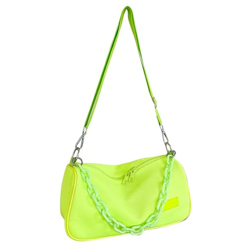 BEBIKR Unterarmtaschen für Damen, Nylon-Umhängetasche, Unterarm-Crossbody-Tasche, Umhängetasche, Geldbörse, Sporttasche für Damen, Mädchen, Dating-Sport, gelb von BEBIKR