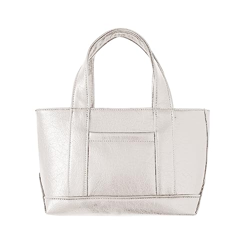 BEBIKR Unterarmtaschen für Damen, PU-Tasche, Shopper lässige Handtasche, koreanischer Stil, große Kapazität, Damengeldbörse für Damen, modische Hobo-Taschen, Eimertasche, weiß von BEBIKR