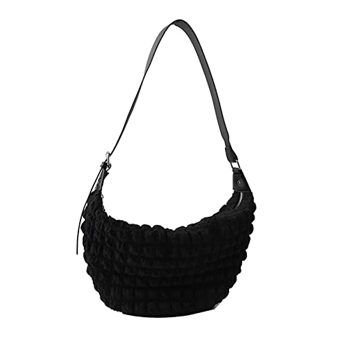 BEBIKR Unterarmtaschen für Damen, Schultertasche, Rhombus, Unterarmtasche, gepolstert, einfache Handtaschen, Crossbody-Tasche für Teenager und Mädchen, Schwarz von BEBIKR