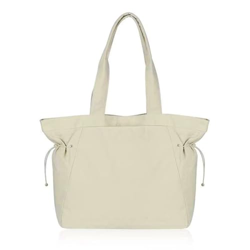 BEBIKR Unterarmtaschen für Damen, Side-Cinch Shopper Turnbeutel Leichte Schultertasche Reisetasche für Frauen Handtasche Einkaufstasche, beige von BEBIKR