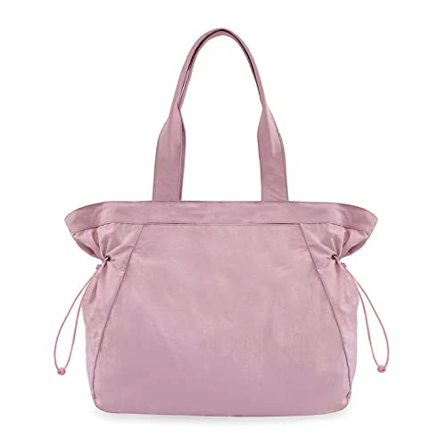 BEBIKR Unterarmtaschen für Damen, Side-Cinch Shopper Turnbeutel Leichte Schultertasche Reisetasche für Frauen Handtasche Einkaufstasche, rose von BEBIKR