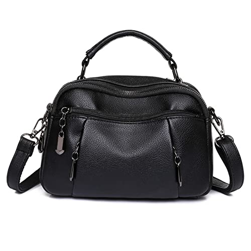 BEBIKR Unterarmtaschen für Damen, modische PU-Leder-Luxus-Geldbörsen, Handtaschen, mehrere Taschen, Crossbody-Schultertaschen, Schwarz von BEBIKR