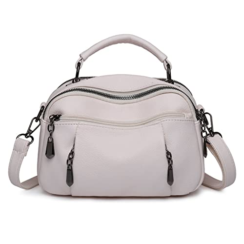 BEBIKR Unterarmtaschen für Damen, modische PU-Leder-Luxus-Geldbörsen, Handtaschen, mehrere Taschen, Crossbody-Schultertaschen, weiß von BEBIKR