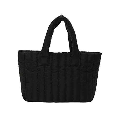 BEBIKR Unterarmtaschen für Damen, modische Schultertaschen für Damen, große Kapazität, Einkaufstasche, einfarbig, Handtasche für Reisen und den täglichen Gebrauch, Schwarz von BEBIKR