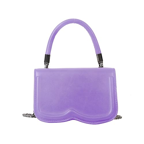 BEBIKR Unterarmtaschen für Damen, modische Tasche, Achseltasche, Schultertaschen für Mädchen, Damen, Geldbörse, einfarbig, Achseltasche, trendige Handtasche, Tragetaschen, violett von BEBIKR