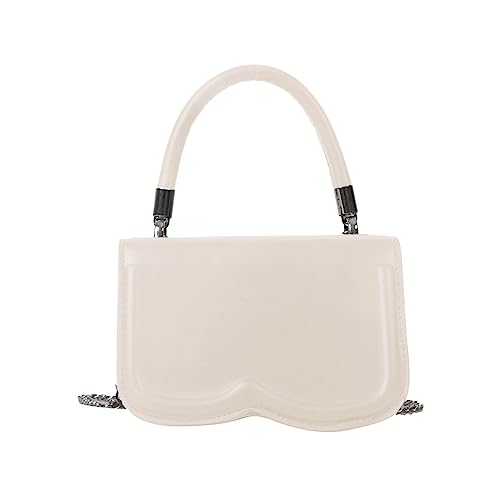 BEBIKR Unterarmtaschen für Damen, modische Tasche, Achseltasche, Schultertaschen für Mädchen, Damen, Geldbörse, einfarbig, Achseltasche, trendige Handtasche, Tragetaschen, weiß von BEBIKR