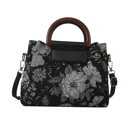 BEBIKR Unterarmtaschen für Damen, stilvolle Handtasche mit mehreren Fächern für Damen, Umhängetasche, perfekt für Alltag und Reisen, Schwarz von BEBIKR