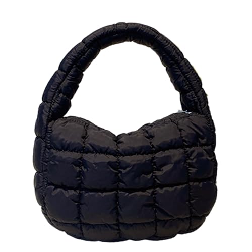 BEBIKR Unterarmtaschen für Damen, stilvolle Mini-Cloud-Handtasche für Herbst und Winter, koreanischer Stil, weiche und bequeme Handtasche, Schwarz von BEBIKR