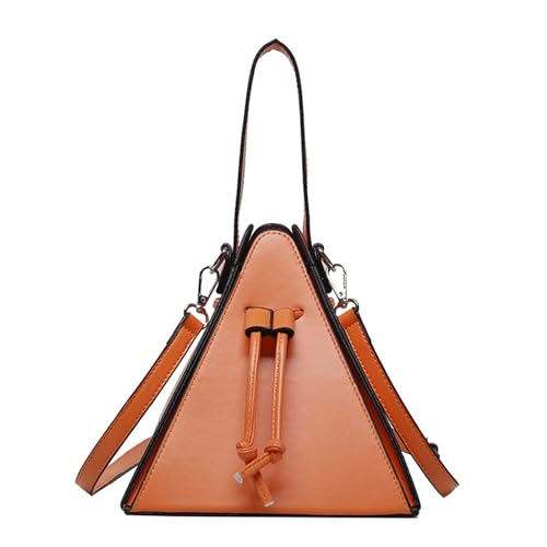 BEBIKR Unterarmtaschen für Damen, stilvolle PU-Dreieck-Umhängetasche für Damen, vielseitig und langlebig, Crossbody-Taschen, Handtasche, Orange von BEBIKR