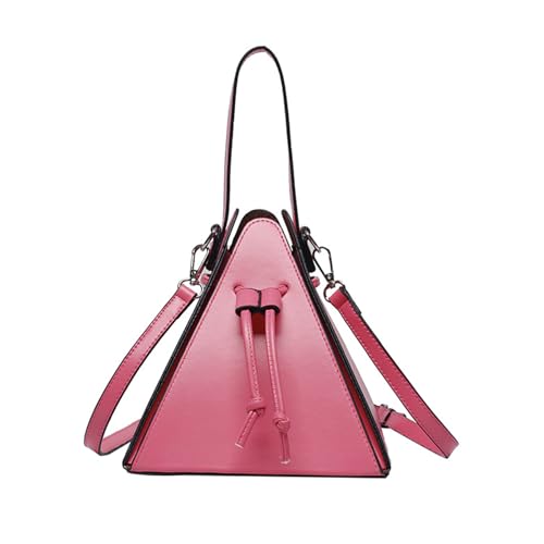 BEBIKR Unterarmtaschen für Damen, stilvolle PU-Dreieck-Umhängetasche für Damen, vielseitig und langlebig, Crossbody-Taschen, Handtasche, hot pink von BEBIKR