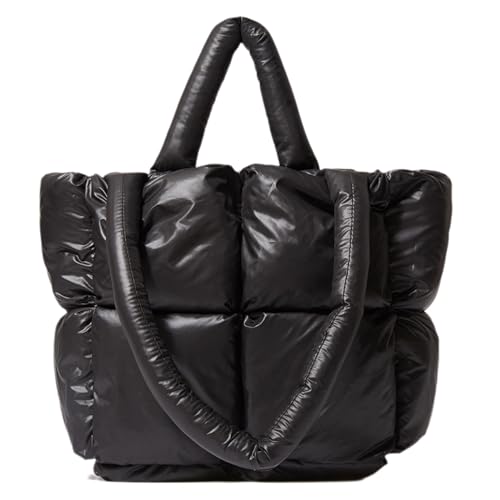 BEBIKR Unterarmtaschen für Damen, stilvolle und leichte Damen-Nylon-Umhängetasche, Handtasche, perfekt für den täglichen Gebrauch und Reisen, Schwarz von BEBIKR