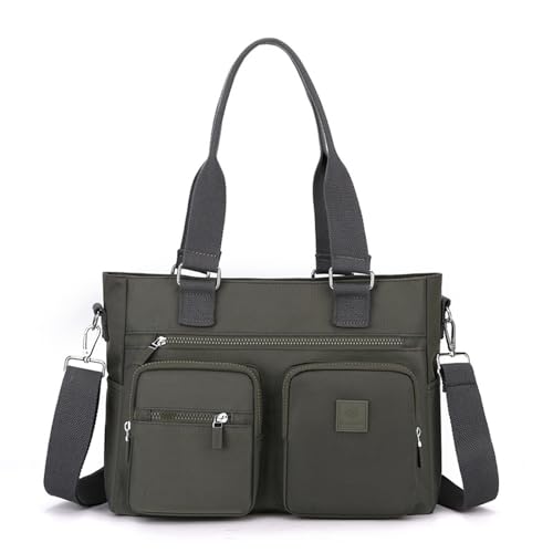 BEBIKR Unterarmtaschen für Damen, stilvolle und praktische große Kapazität, Nylontasche für Damen, Schultertasche, perfekt für Einkaufen, Reisen und Arbeit, grau von BEBIKR