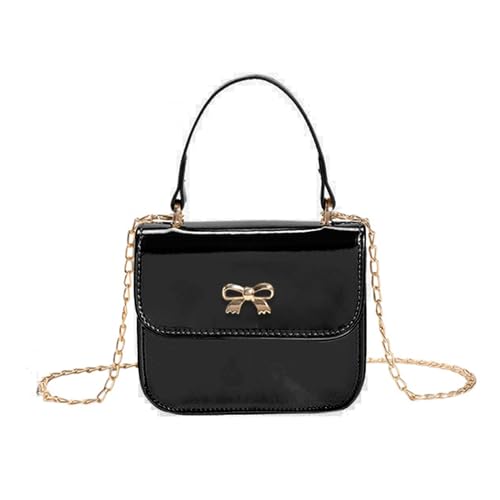 BEBIKR Unterarmtaschen für Damen, trendige Handtasche, stilvolle und vielseitige Umhängetasche, Kette, Crossbody-Taschen für modebewusste Personen, Schwarz von BEBIKR