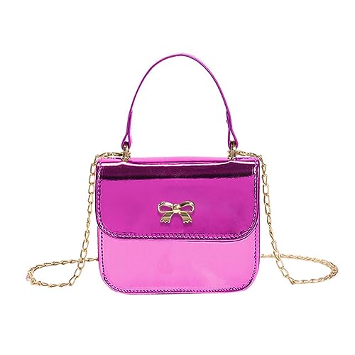 BEBIKR Unterarmtaschen für Damen, trendige Handtasche, stilvolle und vielseitige Umhängetasche, Kette, Crossbody-Taschen für modebewusste Personen, hot pink von BEBIKR