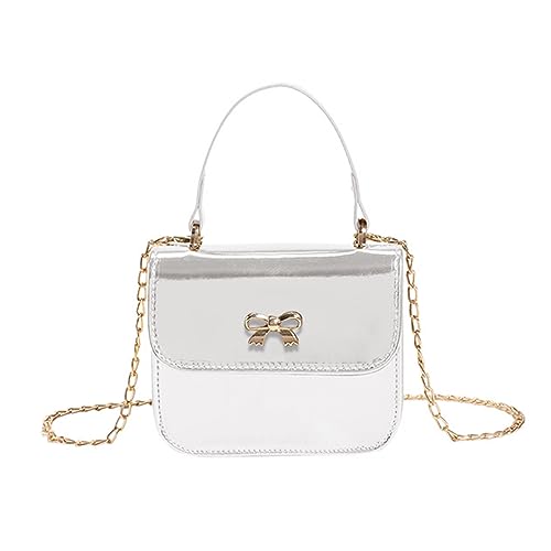 BEBIKR Unterarmtaschen für Damen, trendige Handtasche, stilvolle und vielseitige Umhängetasche, Kette, Crossbody-Taschen für modebewusste Personen, weiß von BEBIKR