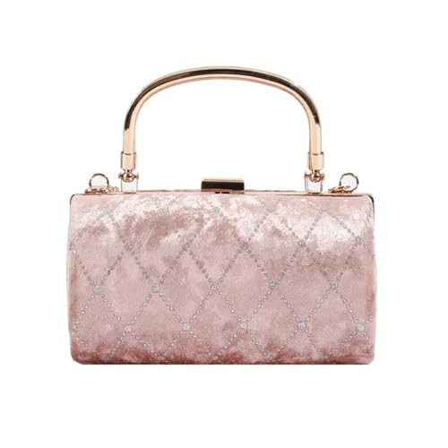 BEBIKR Unterarmtaschen für Frauen, stilvolle koreanische Damenhandtasche mit Kettenriemen Schultertasche, elegantes und exquisites Modeaccessoire, rose von BEBIKR