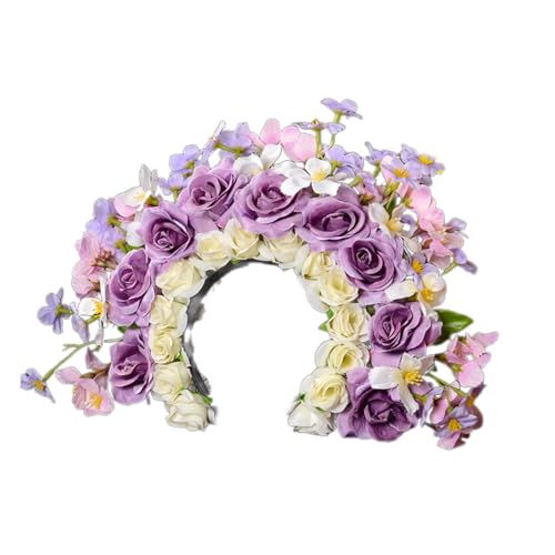 Böhmischer Rosenkranz Strandblumen Girlanden Blumen Stirnband Hochzeitskränze Haarband Für Frauen Und Mädchen Seidenblumen Haarbänder von BEBIKR