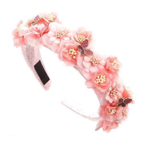 Braut Blumen Haarband Für Hochzeit Blumengirlanden Haarkranz Blumen Stirnbänder Frauen Braut Blumen Stirnbänder Blumen Stirnbänder Für Frauen von BEBIKR