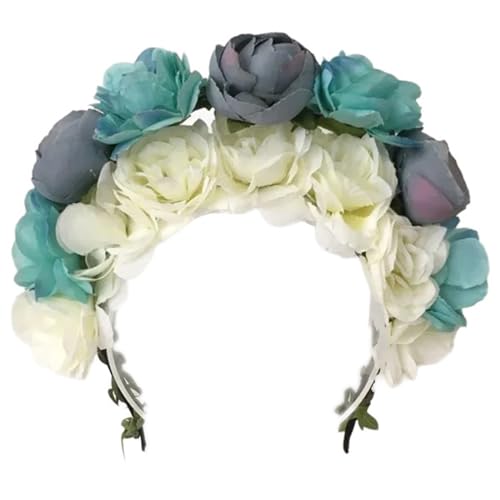 Ethnische Braut Stirnband Haar Kopfbedeckung Hochzeit Blumen Stirnband Strand Haarband Frauen Haar Accessoire Blumen Kopfschmuck von BEBIKR