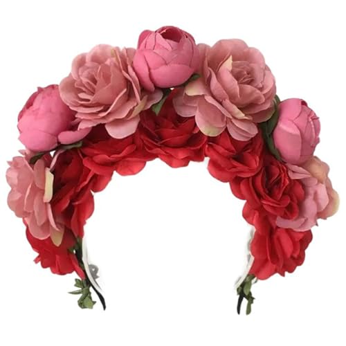 Ethnische Braut Stirnband Haar Kopfbedeckung Hochzeit Blumen Stirnband Strand Haarband Frauen Haar Accessoire Blumen Kopfschmuck von BEBIKR