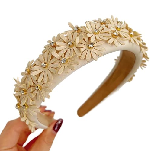 Haar Styling Blumen Stirnband Für Mädchen Elegantes Blumen Haarband Für Damen Süßer Haarreif Rutschfeste Hochzeits Kopfbedeckung Elegantes Haarband Für Hochzeiten von BEBIKR