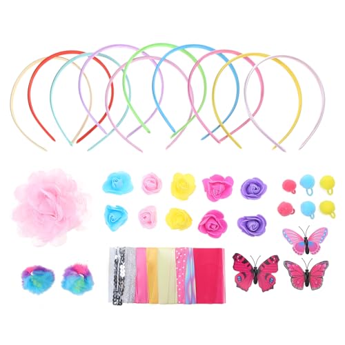 Haarband Damen, DIY Stirnband Bastelset für Mädchen Kinder, Festival Geburtstagsgeschenk Einzigartiges DIY Haarband Bastelset Mehrere Kombinationen von BEBIKR