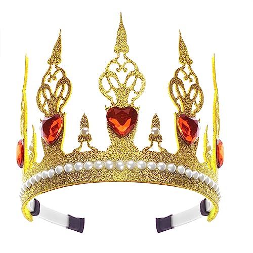 Haarband für Damen, Barock-Stil, Kronen mit Kristall-Pailletten, Stirnband, Prinzessin, Volldiamant-Krone, Kinder, Karneval, Geburtstag, Party, Abschlussball, Stoff von BEBIKR