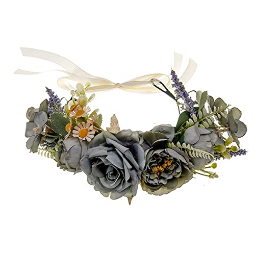 Haarband für Damen, Blumen-Haarband, Blumengirlande, Kopfschmuck, Braut, Blume, Stirnband, Bohemian-Blumenkrone, Hochzeit, Braut von BEBIKR