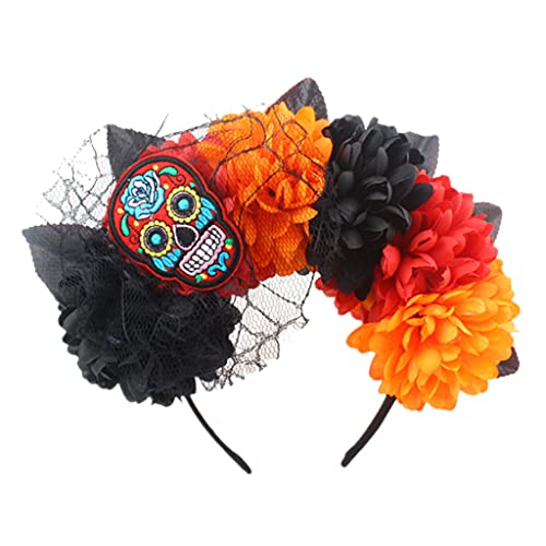 Haarband für Damen, Blumen-Stirnband, Simulation, Blume, Kopfbedeckung für Halloween, Party, Karneval, Maskerade, Cosplay, Kopfschmuck, Partyzubehör von BEBIKR