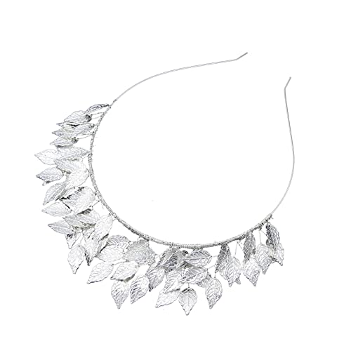 Haarband für Damen, Brautschmuck, Blattkrone, Stirnband, Brautschmuck, Perlen, Tiaras, Kopfschmuck für Hochzeit, Abschlussball, Festival, Brautjungfer, Haar-Accessoire, Legierung / Perle von BEBIKR