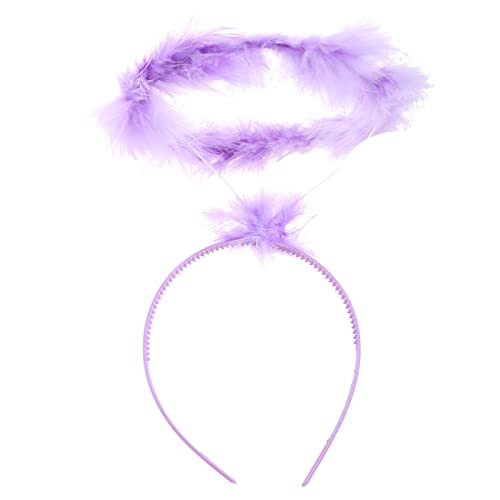 Haarband für Damen, Feder-Stirnband, Engelsfeder-Haarband, rutschfest, Weihnachts-Kopfschmuck, Foto-Requisiten, Kostüm-Cosplay-Zubehör von BEBIKR