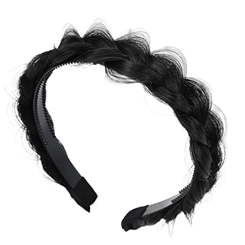 Haarband für Damen, Fischgräten-Zopf-Stirnband, rutschfest, Zopf, Haarschmuck für Damen, Retro-Haarband, Schmuck, Mädchen von BEBIKR