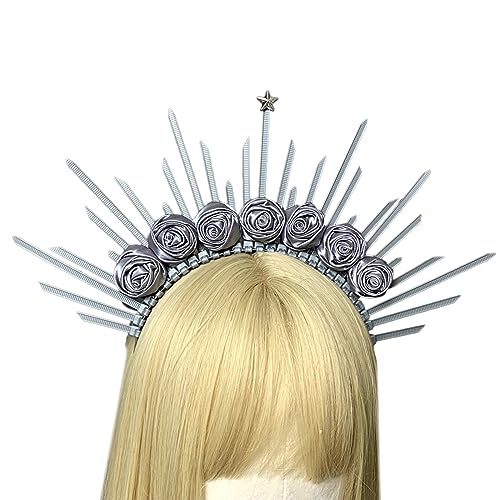 Haarband für Damen, Gothic-Stirnband, Prinzessinnen-Haarschmuck, Festzug, Abschlussball, Party, Requisiten, Vintage-Tiaras, Haarreifen für Gottheiten, Kunststoff / Harz von BEBIKR