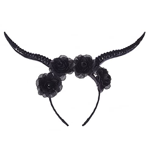 Haarband für Damen, Hirschhorn, Stirnband, Geweih, Haarreif für Halloween, Blume, Tierhorn, Haarband, Gothic-Requisiten, Thema für kreative Partykosten von BEBIKR