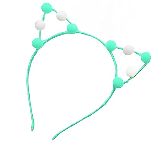 Haarband für Damen, Kinder, Cartoon-Katzenohr-Form, Stirnband mit Pompons, Dekor, Haarreifen, Karneval, Aufführungen, Live-Übertragung, Kopfschmuck von BEBIKR