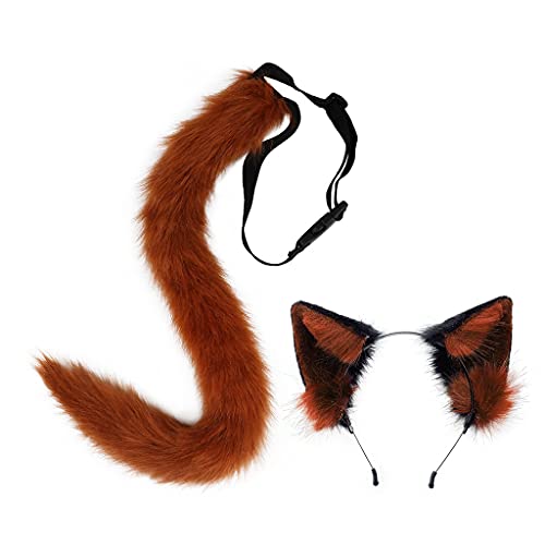 Haarband für Damen, Mädchen, Plüsch, pelzig für Katzenohren, Cosplay, Stirnband, handgefertigt, lang, für Katzenohren, Haarband, Haarreifen für Katzenschwanz, Cosplay von BEBIKR