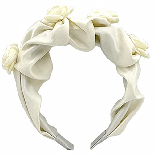 Haarband für Damen, Rosen-Stirnband, 5,8 cm breit, Blumen-Haarreif, Party-Kopfschmuck, Mädchen, süßes Hochzeitshaarband, Kopfschmuck von BEBIKR