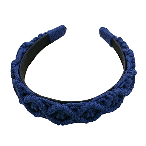 Haarband für Damen, böhmisches geflochtenes Stirnband, böhmischer Turban, breite Haarbänder für Frauen, rutschfest, handgewebte Baumwolle, geflochtene Kopfbedeckung von BEBIKR