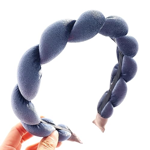 Haarband für Damen, geflochtenes Haarband, Samt, Schwamm, Haarband, Spa, Stirnband, Waschen, Gesicht, Hautpflege, Stirnband, Make-up, Yogasweatband von BEBIKR