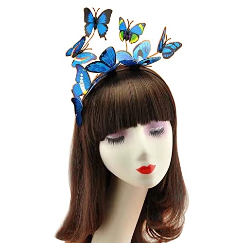 Haarreif für Damen, Schmetterlings-Fascinator, Hut, 3D-Schmetterling, Kopfschmuck, Teeparty, Hut, Schmetterling, Haarband, Schmetterlings-Haarreif von BEBIKR