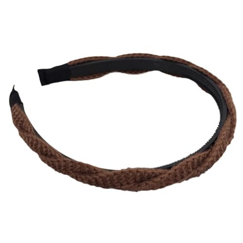 Koreanisches Häkel Stirnband Für Mädchen Elegantes Maillard Stirnband Haar Styling Hairhoop HighSkull Haarband Haarschmuck Häkel Haarband Für Frauen Und Mädchen von BEBIKR