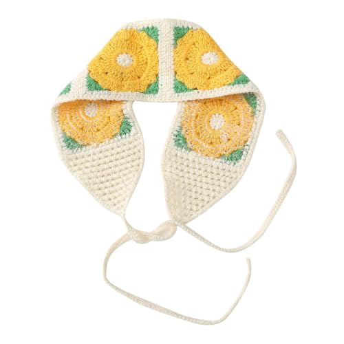 Niedliches Blumen Stirnband Haartuch Kopfwickel Handgefertigt Kopfbedeckung Kopftuch Elegant Bunt Gestrickt Kopfbedeckung Gestricktes Stirnband Grün von BEBIKR