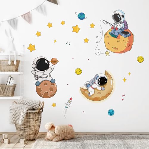 BECHS Wandtattoo Kinderzimmer Junge Wandtattoo Schlafzimmer Astronaut Planet Wandtattoo Astronaut Wandsticker Weltraum Kinder Wandaufkleber Wandaufkleber Wandsticker Wanddeko Für Kinderzimmer BECHS Wandtattoo Kinderzimmer Junge Wandtattoo Schlafzimmer Astronaut Planet Wandtattoo Astronaut Wandsticker Weltraum Kinder Wandaufkleber Wandaufkleber Wandsticker Wanddeko Für Kinderzimmer von BECHS