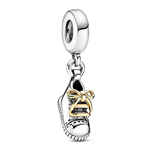 BEEUVIP Damen Baby Schuh Dangle Charm Anhänger für Armband 925 Sterling Silber Geburtsstein Charms Beads passend für Armband von BEEUVIP