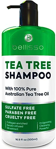 BELLISSO - Shampoo mit Teebaumöl, sulfat- und parabenfrei, mit Kollagenkeratin, ideal für Frauen und Männer. BELLISSO - Shampoo mit Teebaumöl, sulfat- und parabenfrei, mit Kollagenkeratin, ideal für Frauen und Männer. von BELLISSO