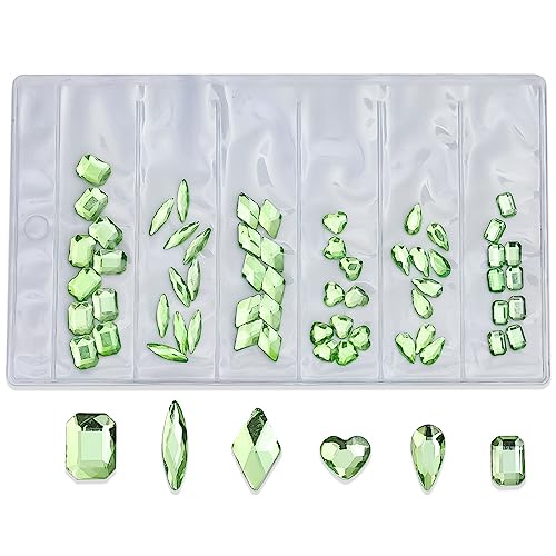 60 Stück 3D-Glasnägel Strasssteine Schmuck DIY Professionelle Teile Nail Art Maniküre Nageldekorationen DIY Maniküre Mode-Accessoires Verzierungen Bastelbedarf von BELOWSYALER