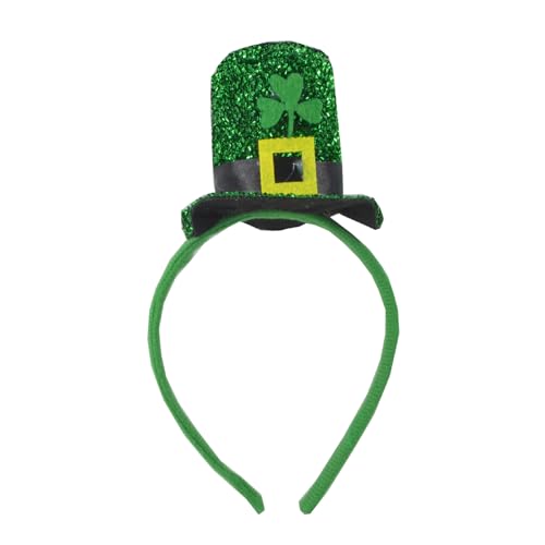 BELOWSYALER Haarreif mit Kleeblatt-Motiv, festlicher irischer Hut, Haarschmuck für Patrick's Day, Patrick's Day von BELOWSYALER