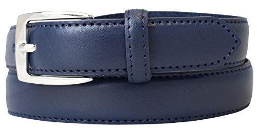 BELTINGER Kinder-Gürtel aus Vollrindleder 2,5 cm | Ledergürtel für Mädchen 25mm | Schmaler Gürtel in Kleid Rock 25mm | Marine 70cm von BELTINGER